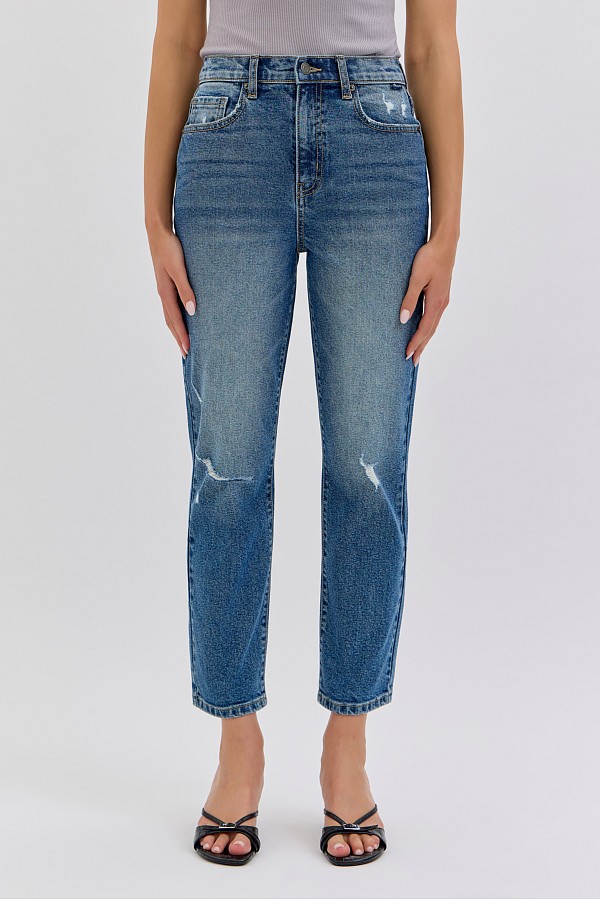 High Rise Crop Straight